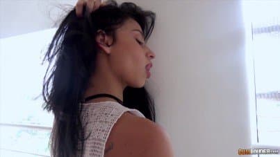 
petite latina in a hot white dress