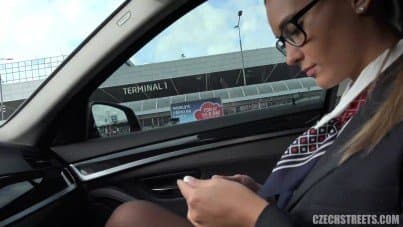 
Czech stewardess loves money