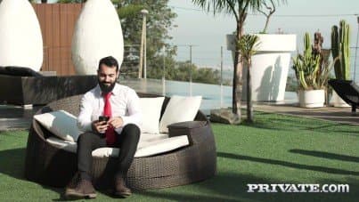 
slim beauty in hot black lingerie