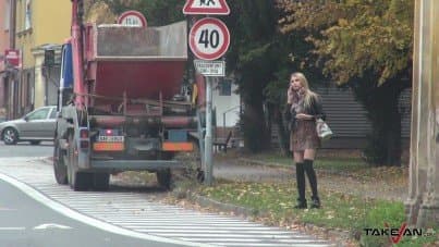 
Russian long-legged girl was fucked on the backseat