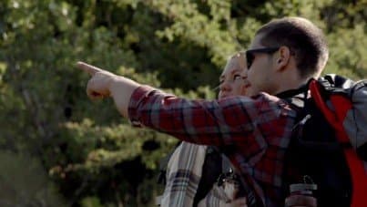 
man's sexy couple camping trip