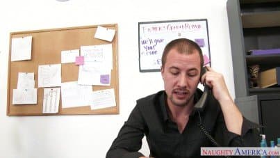 
mature blonde in the office