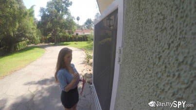 
busty nanny makes a blowjob to solve the problem