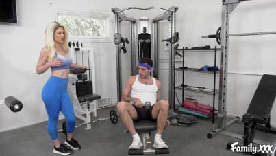 
workout with my mom is going great