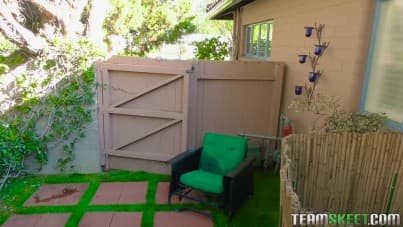 
sex on a lawn after the hide and seek game