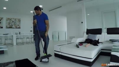 
housewife and handyman, super deep blowjob and anal