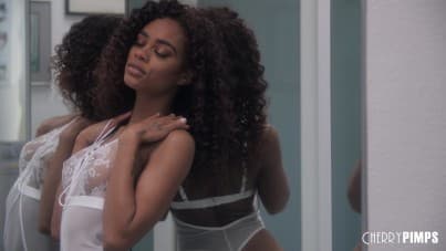 
she tries to deep throat it all but just can not do it