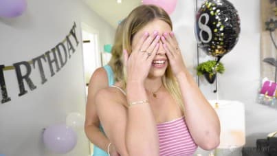 
celebrating birthday in the birthday suit