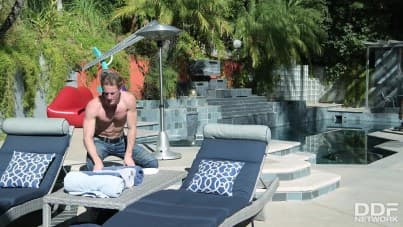 
hunky bangs a rich girl