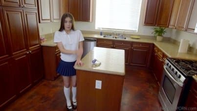 
naughty teen in short skirt punished