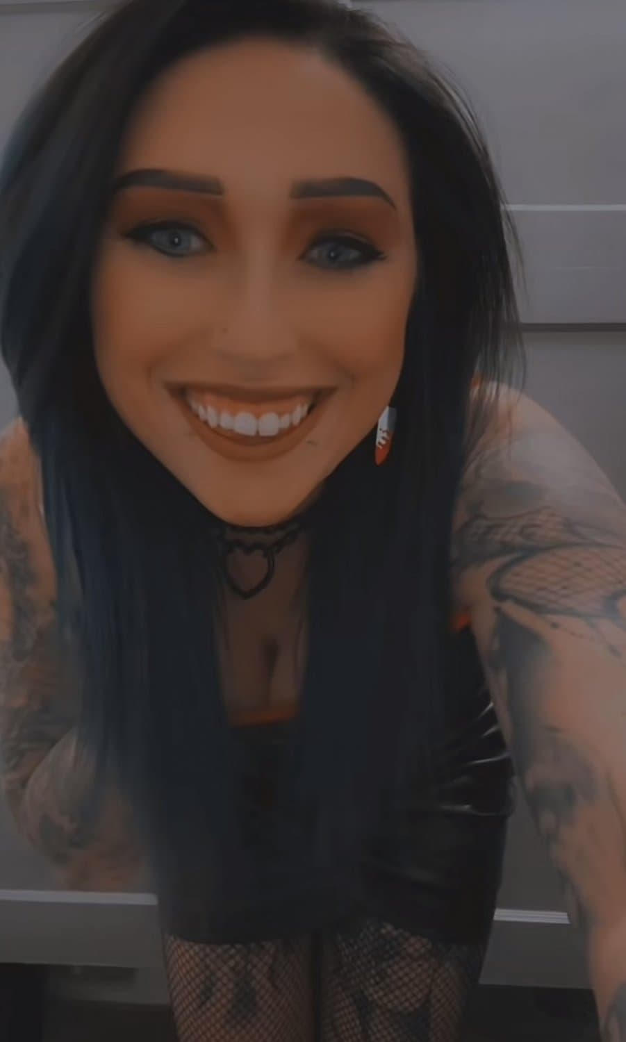 Click to view full size GA TikTok Goth Slut Pierced & Tatted LeAkEd