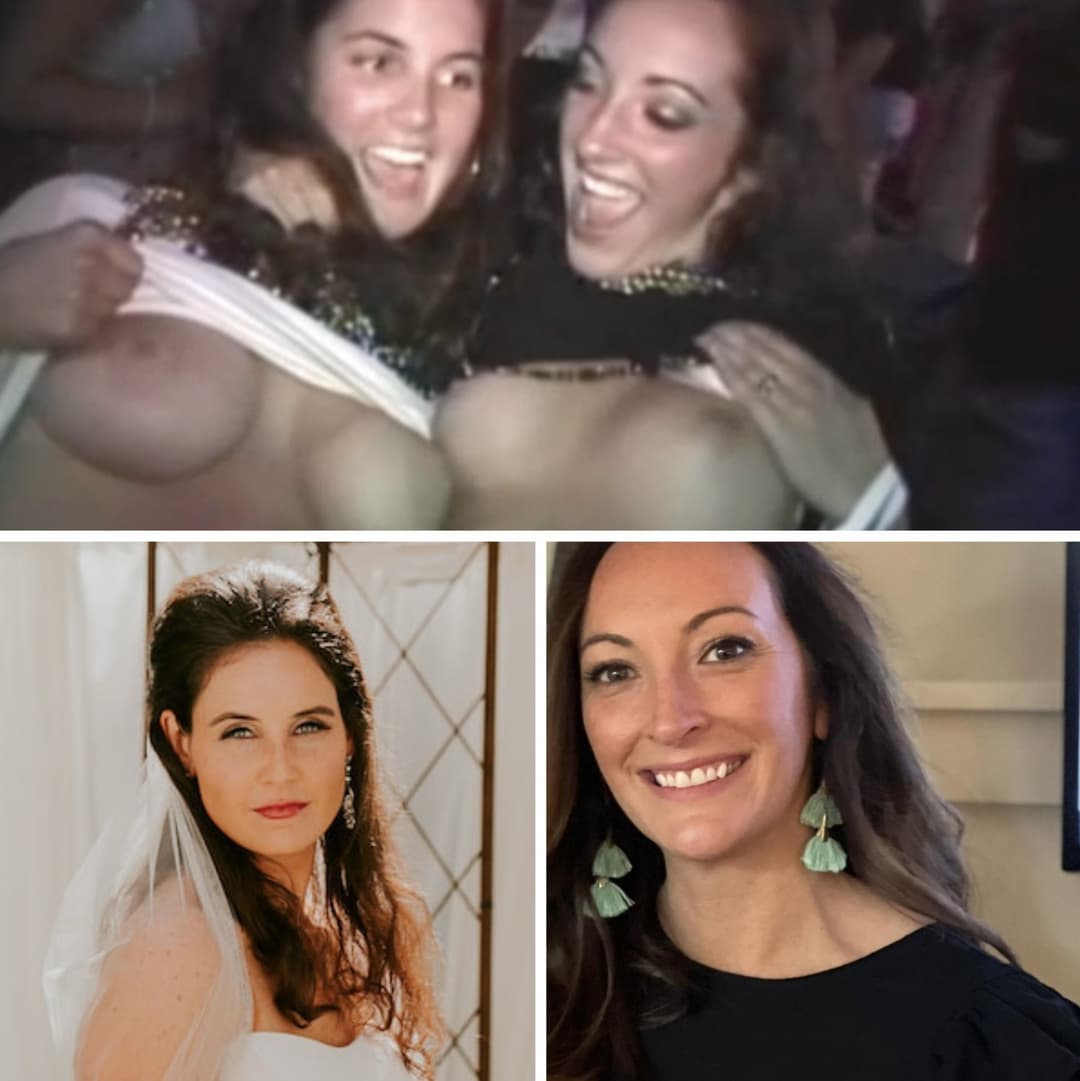 Click to view full size Monique & Abby were having too much fun showing their tits in public