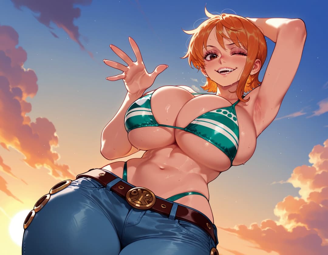 Click to view full size Nami | anime hentai comics AI generated ahegao rule34 tits ass pawg NSFW patreon oil thicc