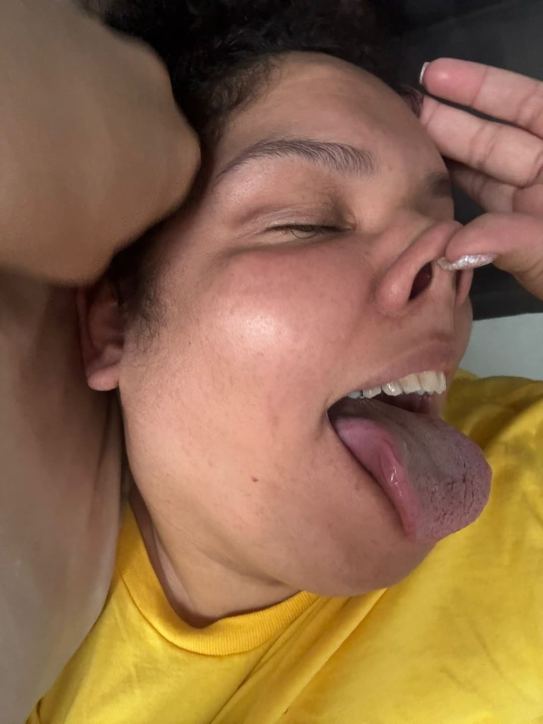 Click to view full size Whore-wife Face fetish (nose, forehead, tongue, teeth, mouth, ears, throat) Gaped, used hole