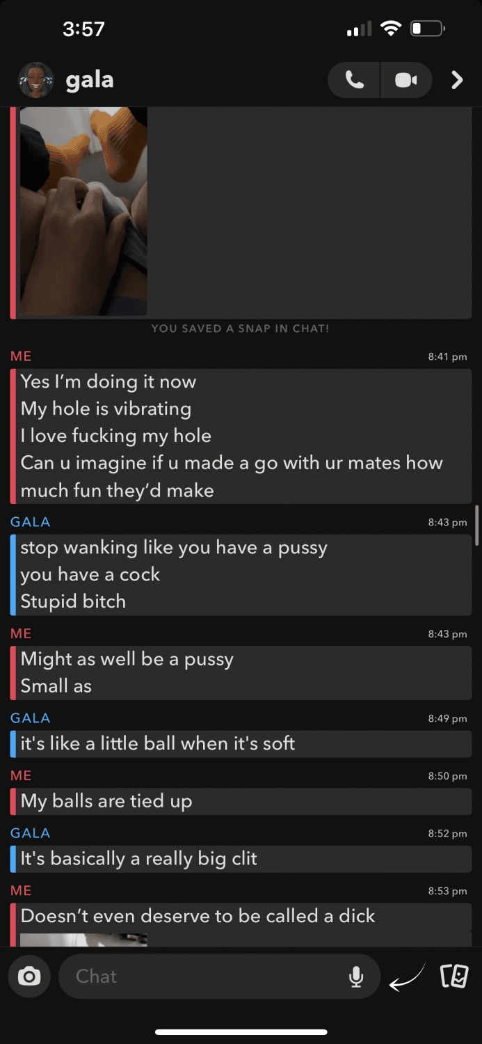 Click to view full size aussie wb chats w black goddess on snap
