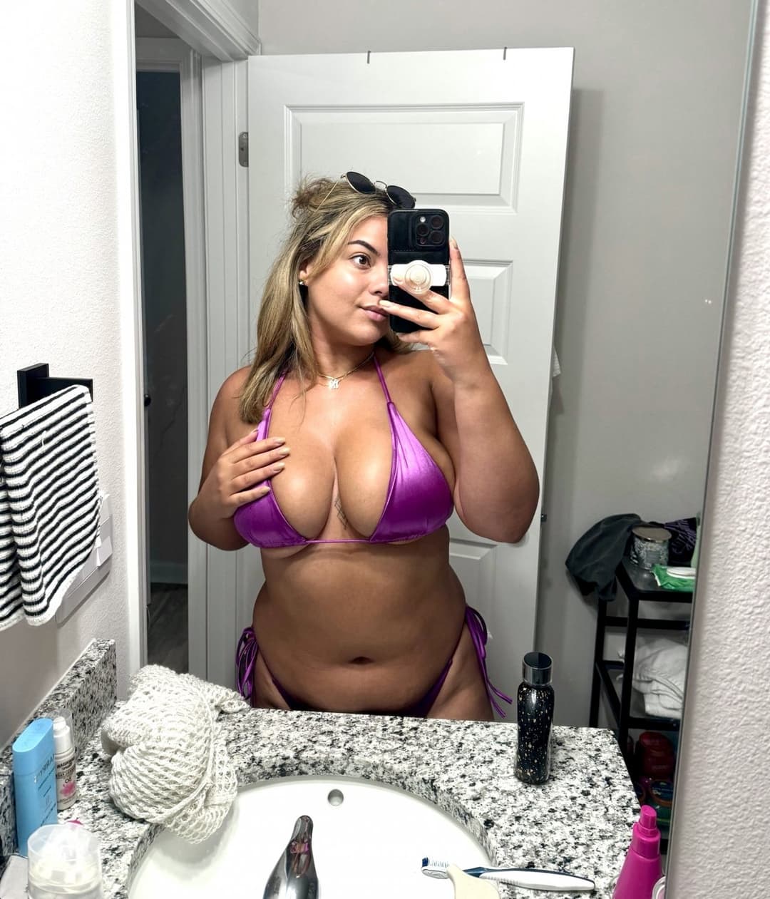 Click to view full size Thick puta latina needs our loads blasted on her fat belly