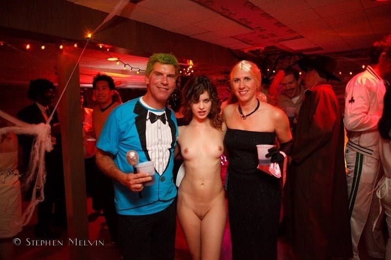 Click to view full size Alexis naked for a costume party