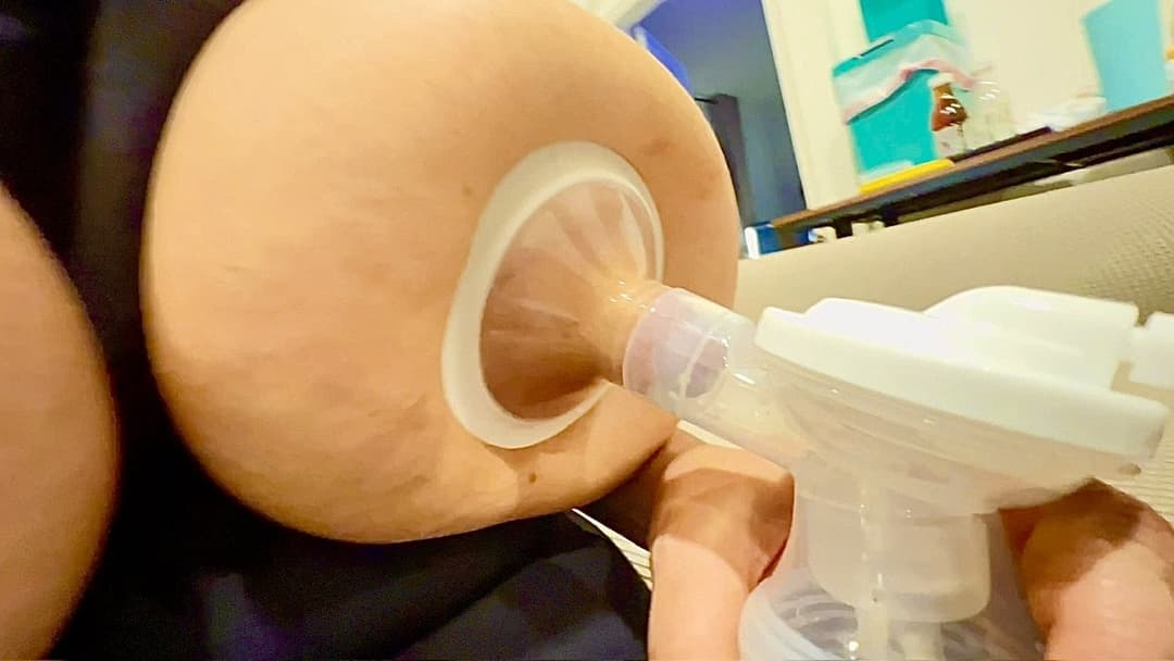 Click to view full size Gimp milked tits