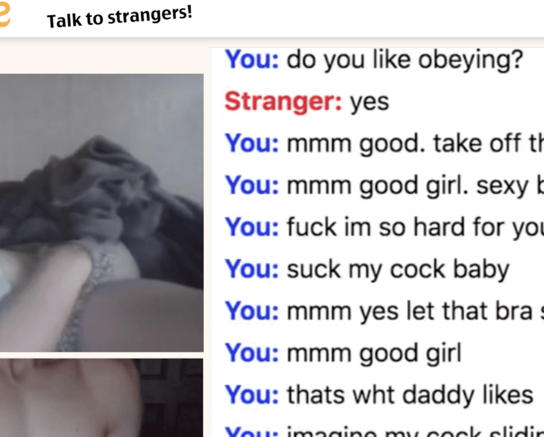 Click to view full size Hot chatting between a beautiful girl and a guy in Omegle sex chat room