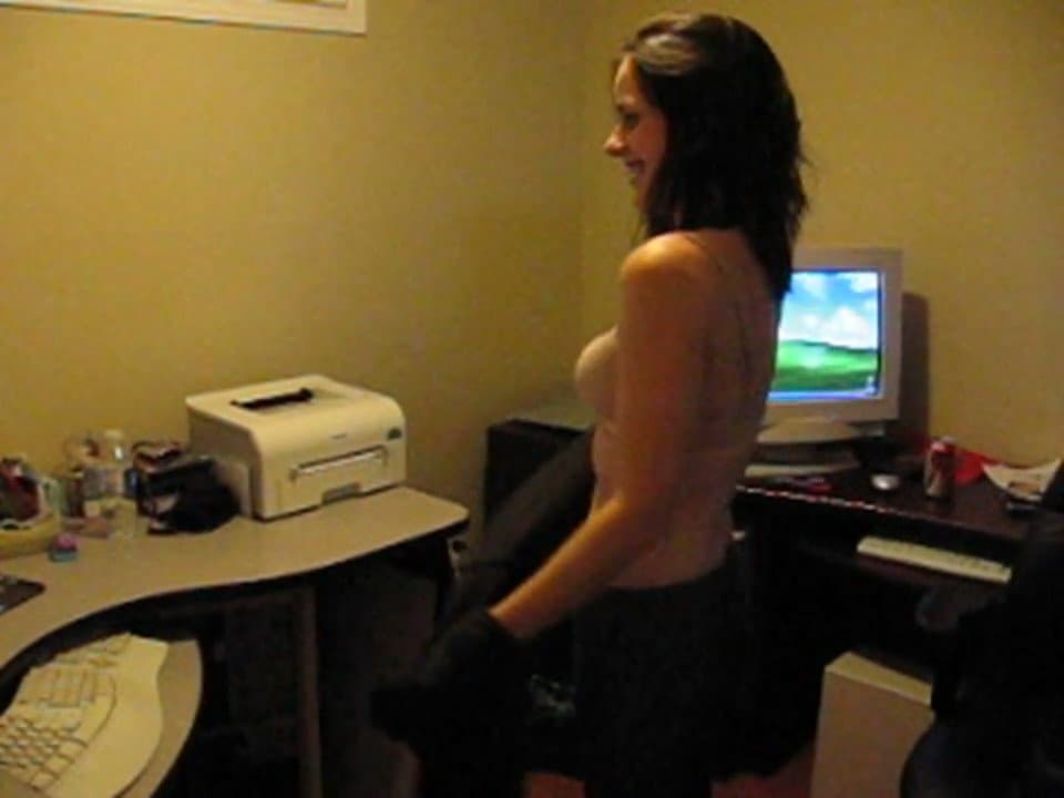 Click to view full size Watching His Nervous Girlfriend Strip On Cam For A Stranger