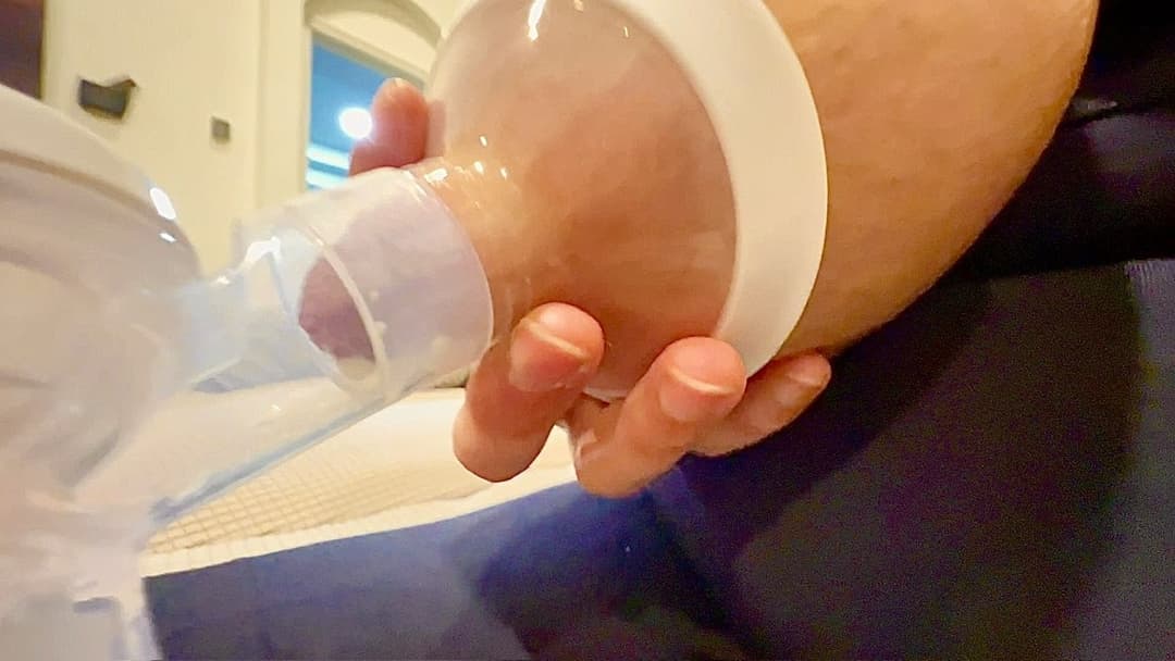 Click to view full size Gimp milked tits