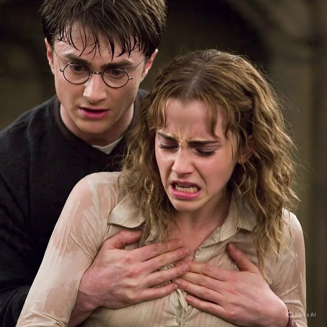 Click to view full size Harry helps Hermione (Harry ajuda Hermione)