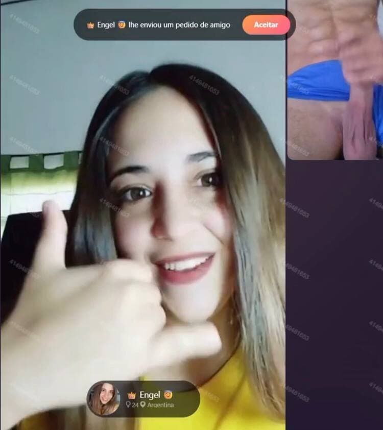 Click to view full size The slut loved seeing my throbbing cock on the video call.