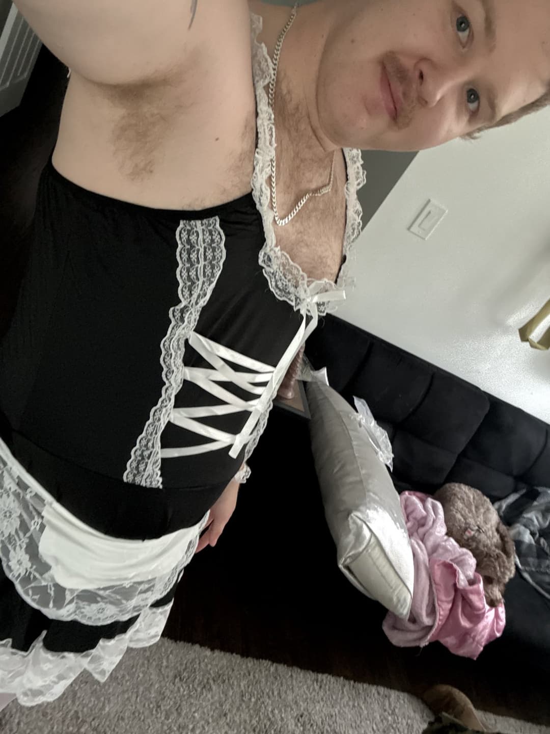 Click to view full size Michael decides to play maid