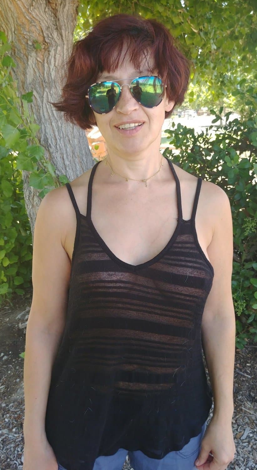 Click to view full size Fit Mature Trophy Wife Dressed Undressed Posing