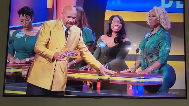 Click to view full size Game show gone viral because of big booty contestant