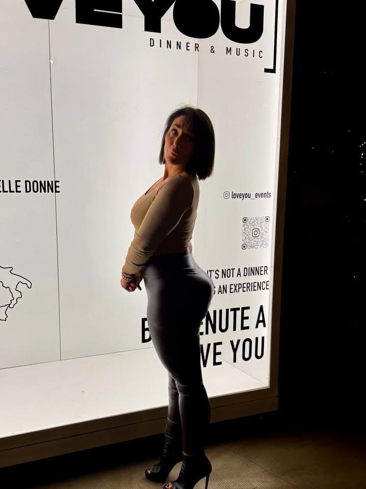 Click to view full size Hotwife in leather leggings