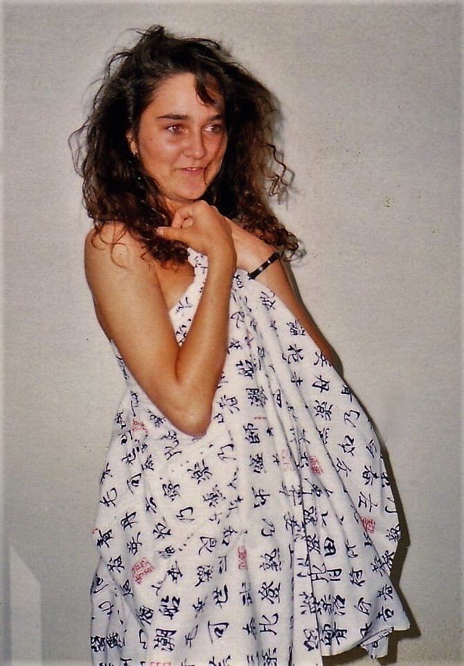 Click to view full size German hotwife Christiane with hairy pussy wearing a Kimono (Krefeld Germany)