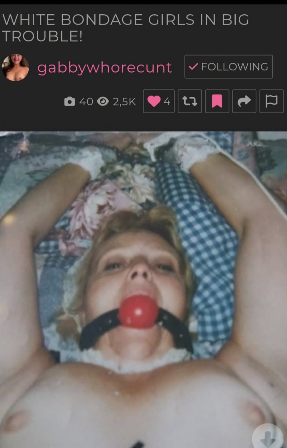 Click to view full size WHITE SLAVE GIRLS IN BONDAGE! TOTALLY HELPLESS AND SILENT!