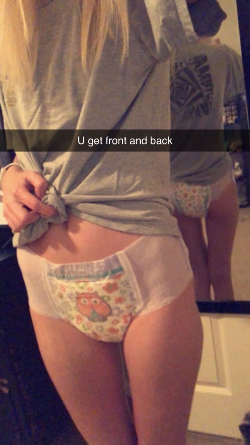 Click to view full size Blonde smoke show secretly wears diapers!