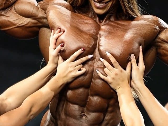 Click to view full size The naked bodybuilding show now is turning to a wild lesbian muscle orgy