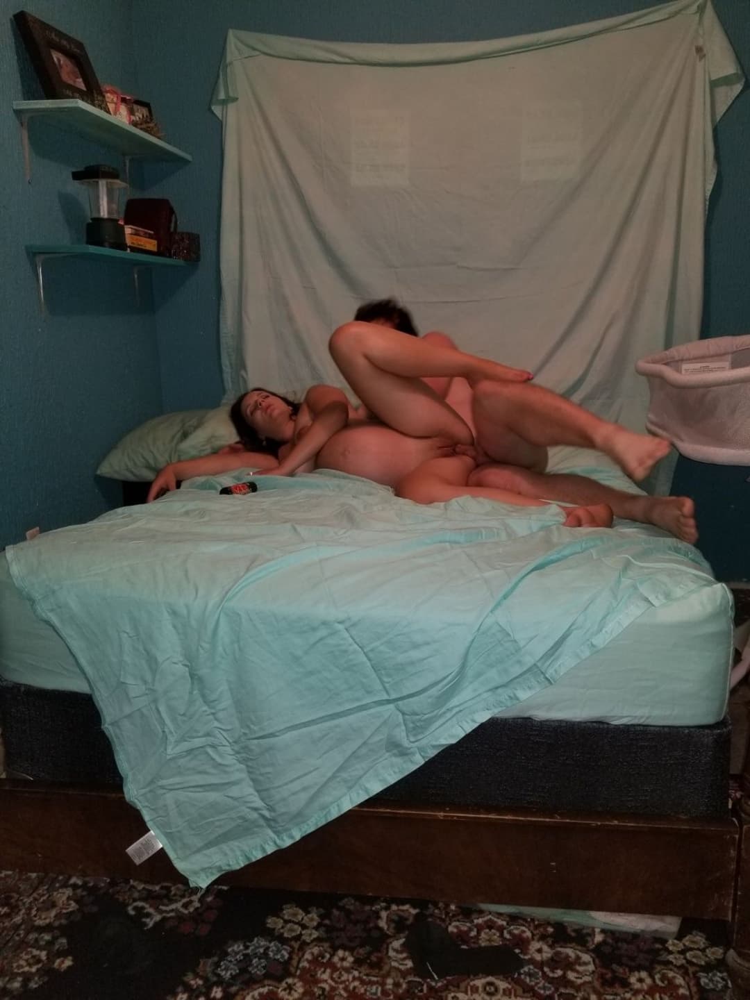 Click to view full size pregnant milf wife Jessica fucks lover