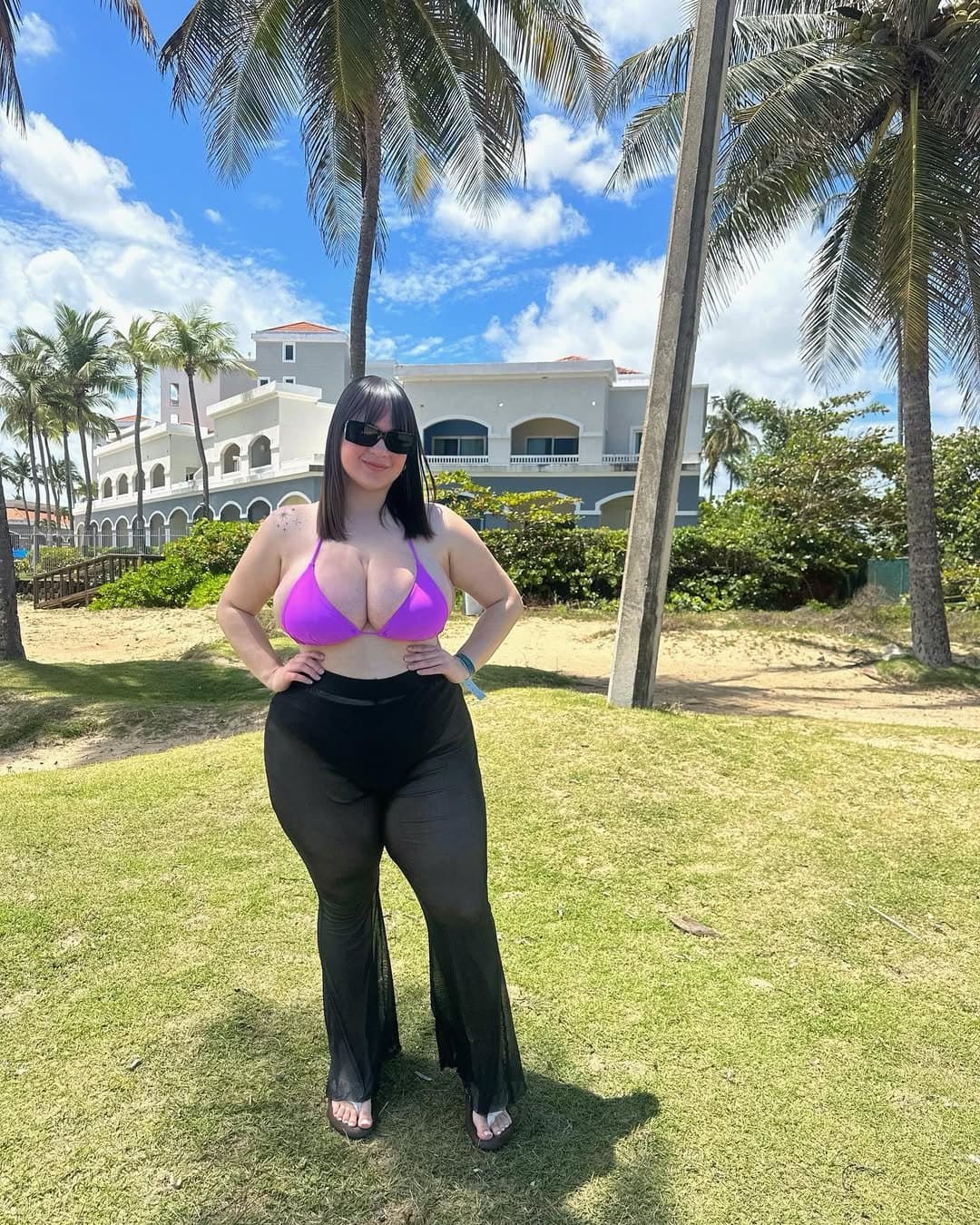 Click to view full size Curvy latina slut is begging you to pump for her tits