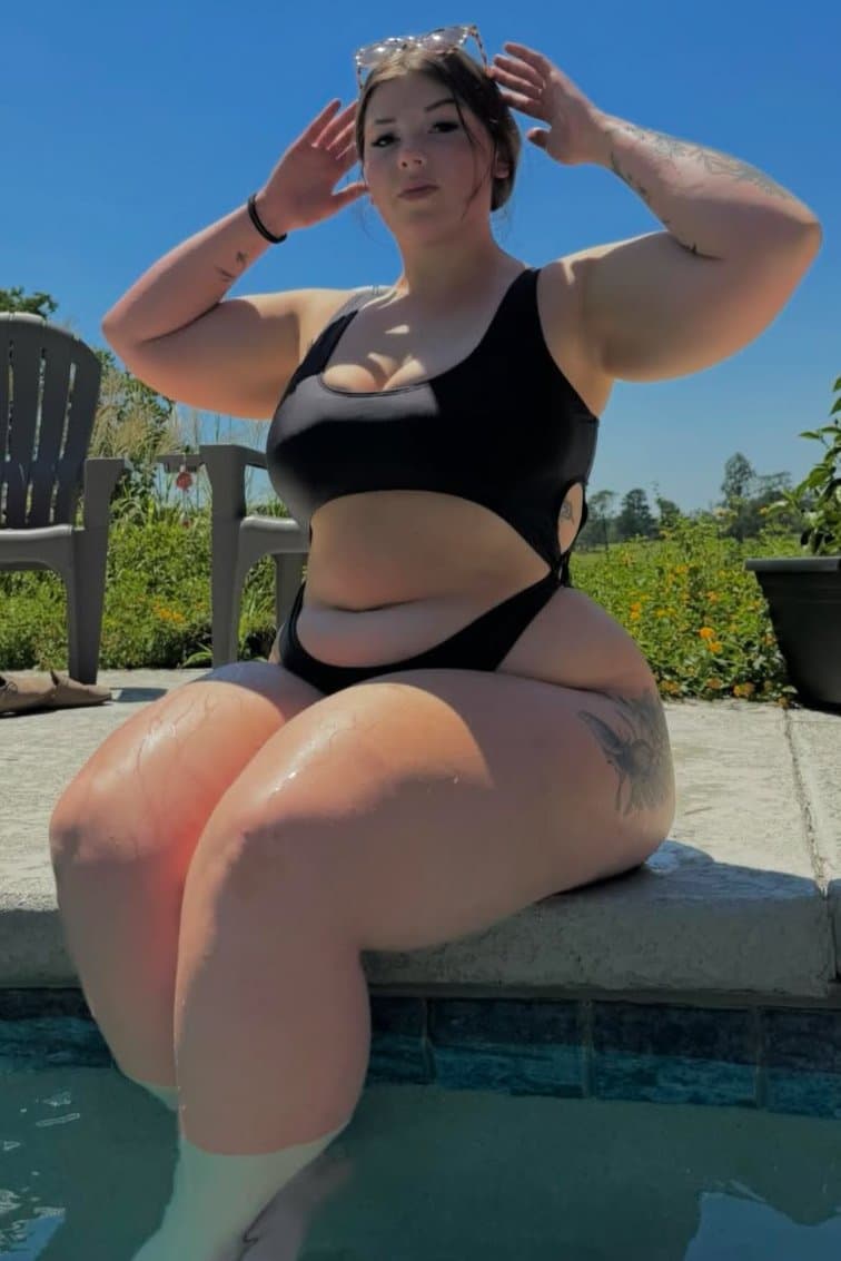 Click to view full size Busty BBW Brunette College Bikini Babe with Big Tits and a HUGE Ass