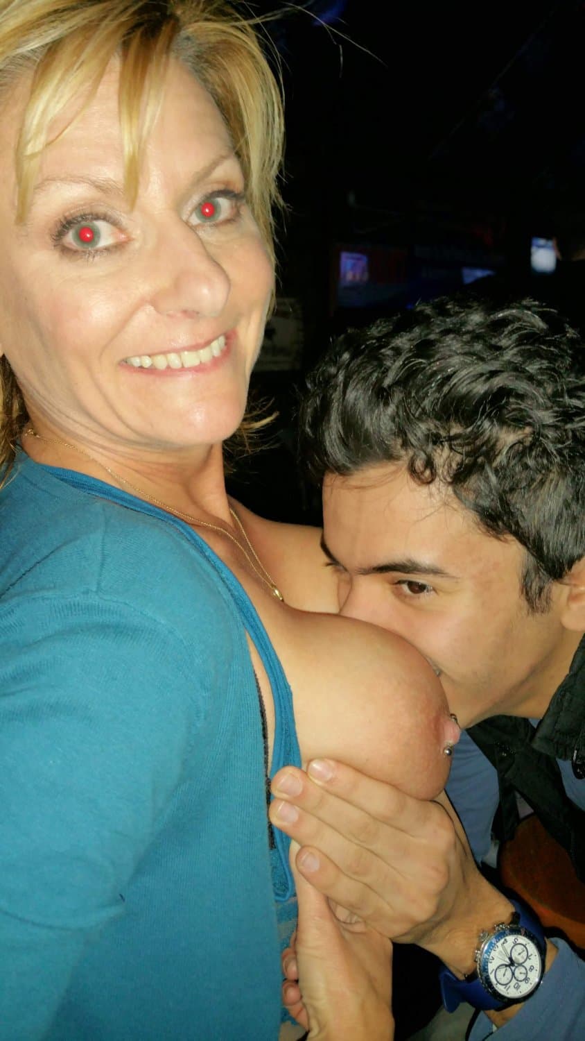 Click to view full size Erin Pierced Whore MILF Nude Public Slut