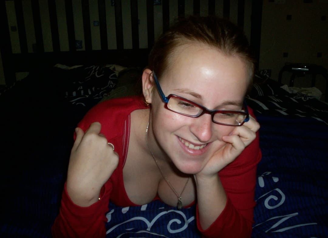 Click to view full size Cute Nerdy Redhead with Glasses