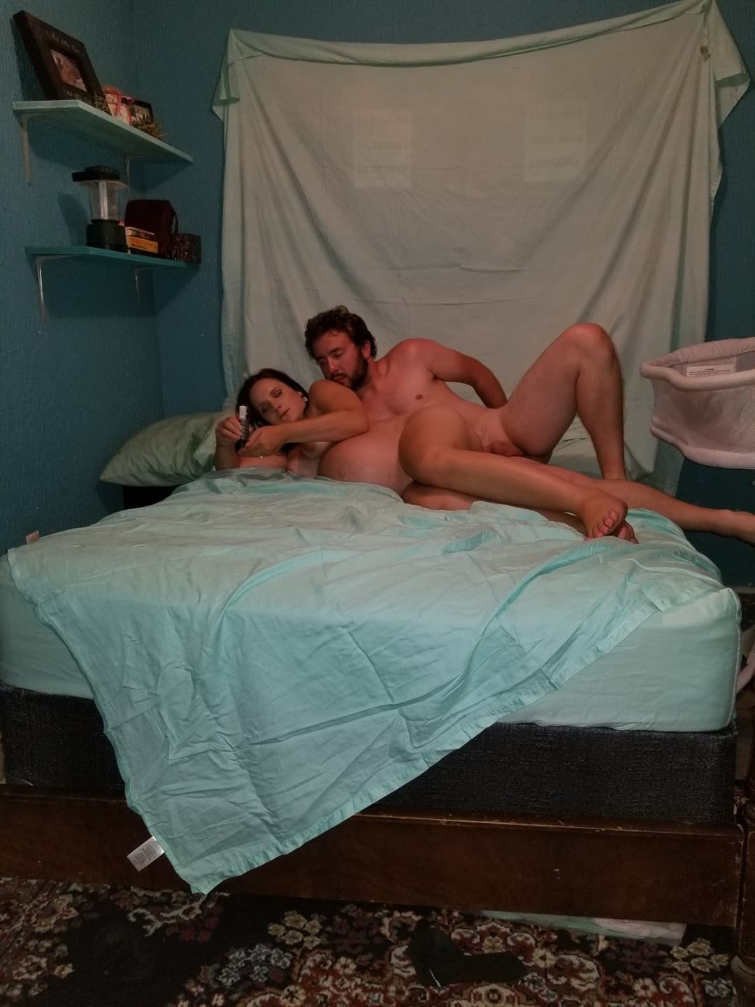 Click to view full size pregnant milf wife Jessica fucks lover