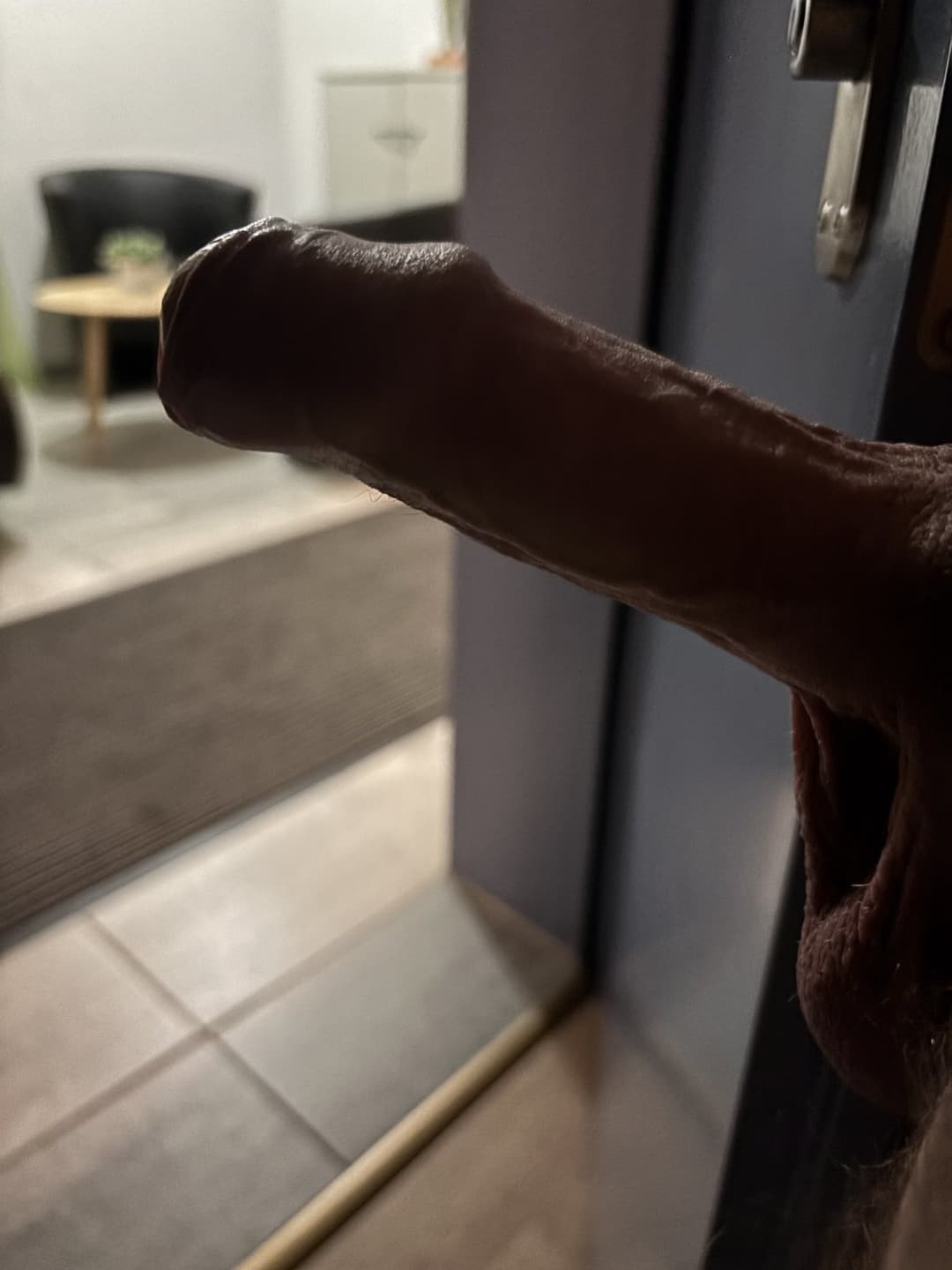 Click to view full size Jerking in front of the window of the hotel room