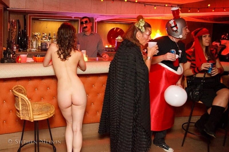 Click to view full size Alexis naked for a costume party
