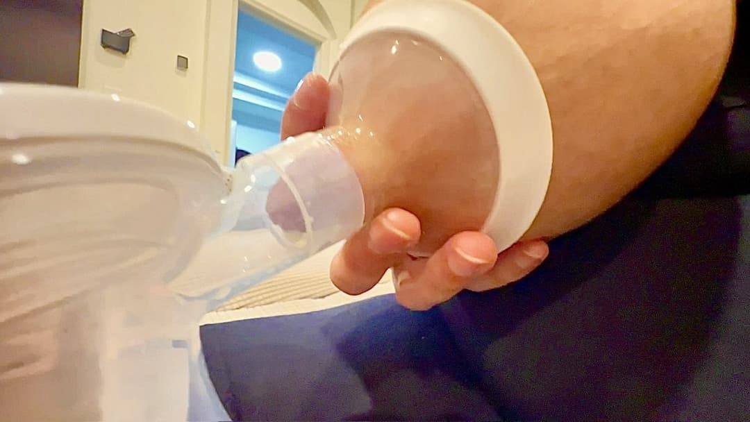 Click to view full size Gimp milked tits