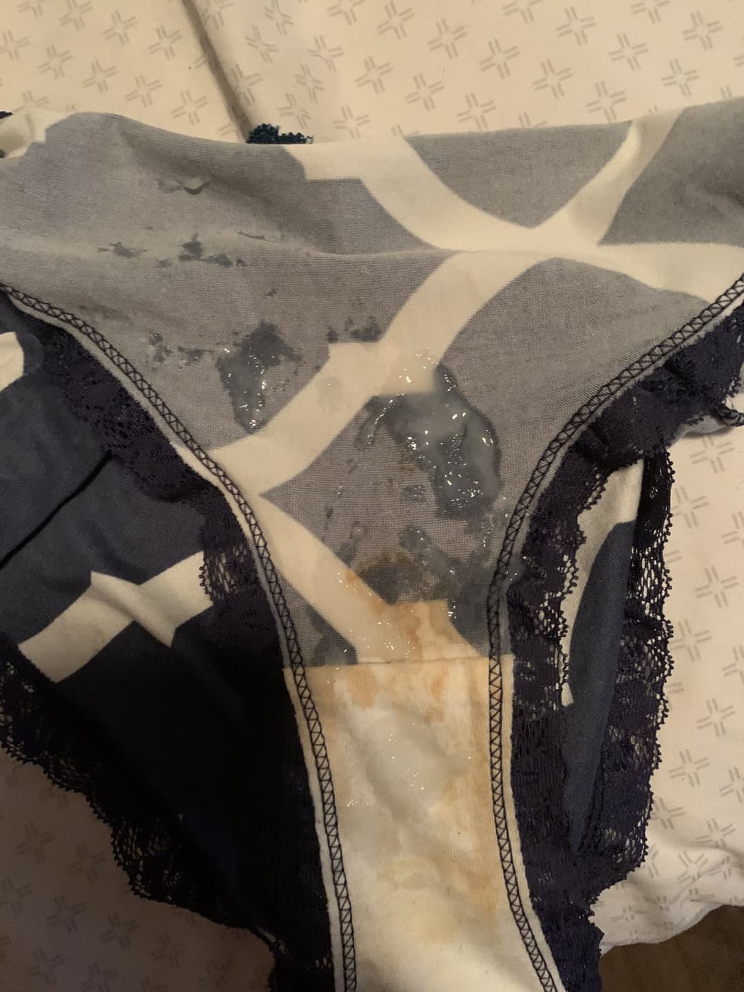 Click to view full size Raiding moms dirty laundry for panties to cum in again