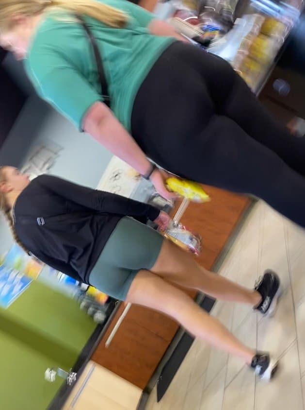 Click to view full size 2 Big Booty Sluts Creeped On At Gas Station Creepshots