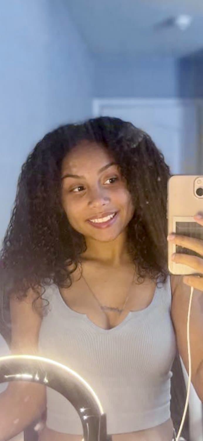 Click to view full size This lil 20 yr old redbone will leave you with a boner ? 32C tits and a precious plump pussy.