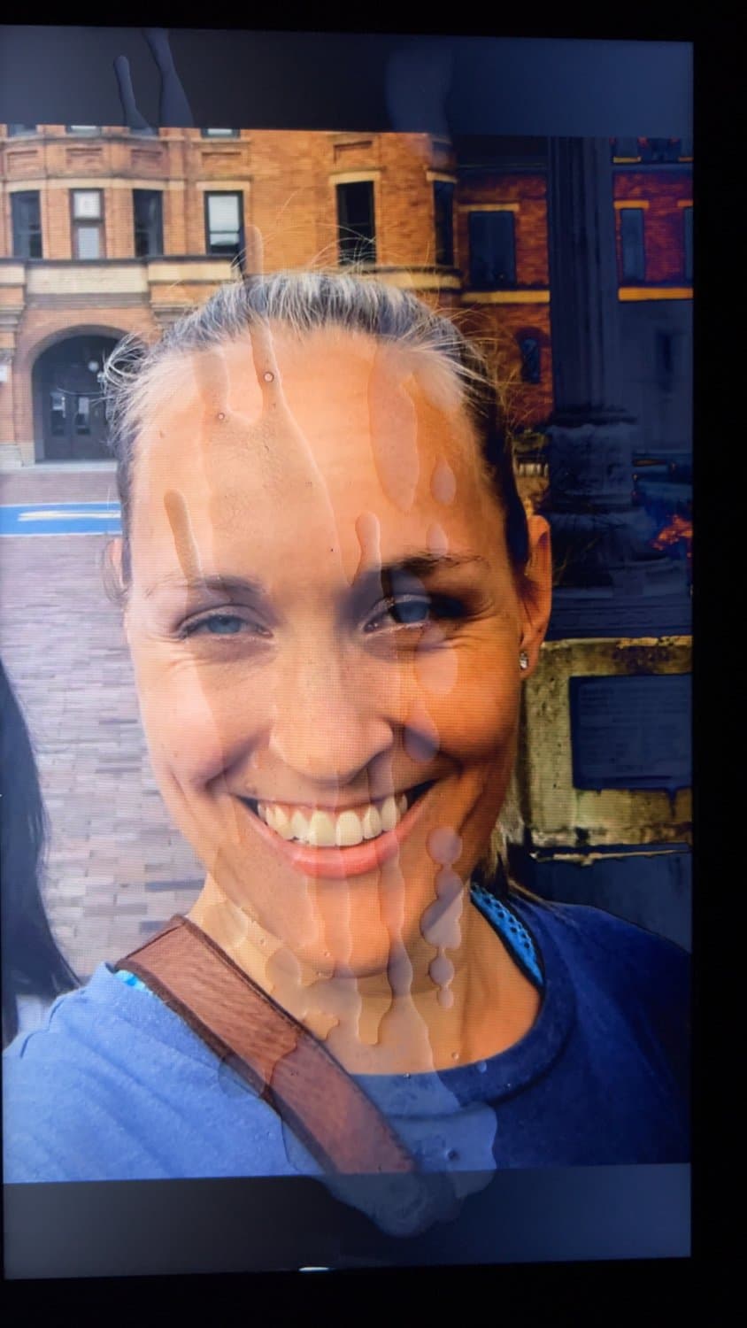 Click to view full size IRL Blonde blasted with cum. Punished with AI